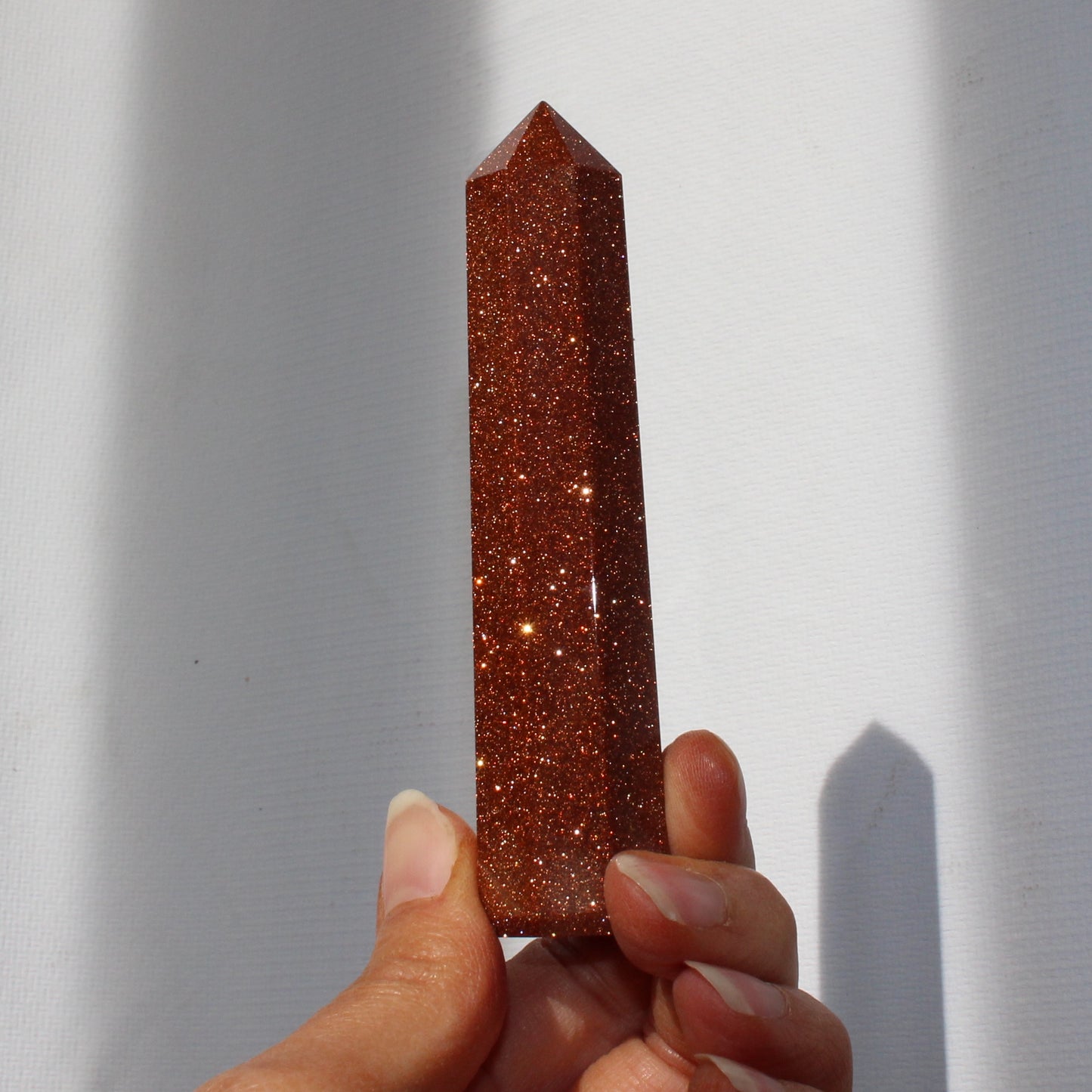 Gold stone tower 10cm