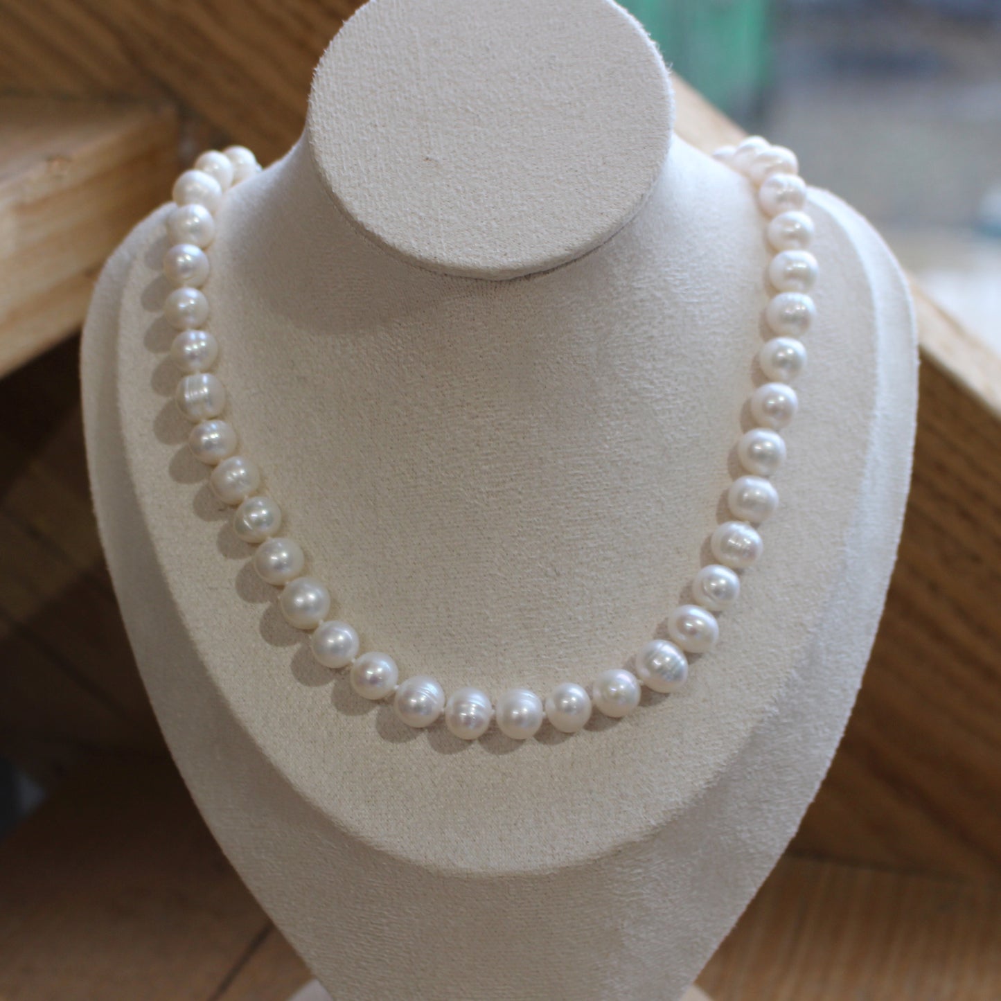 Pearl white necklace 45cm 8-9mm