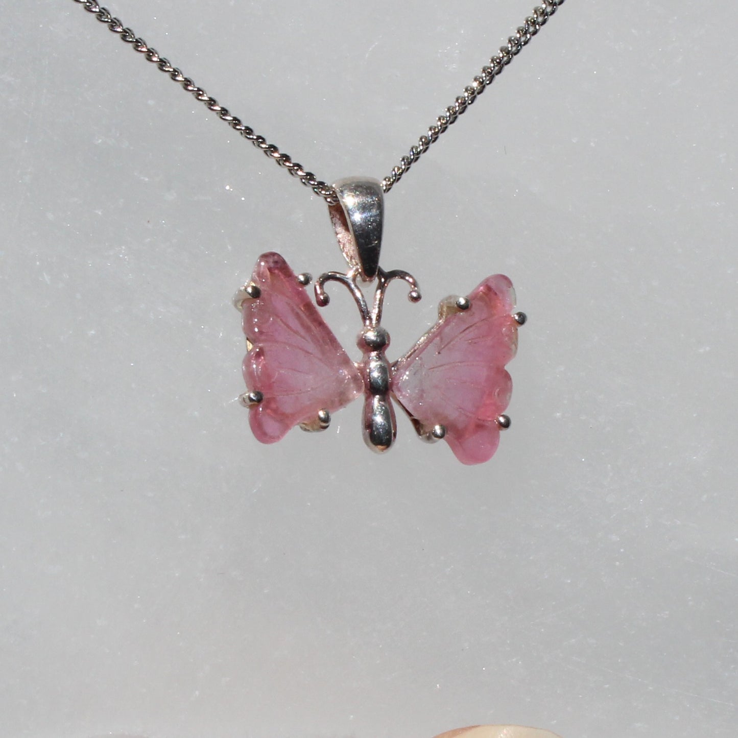 Pink Tourmaline Sterling silver pendant