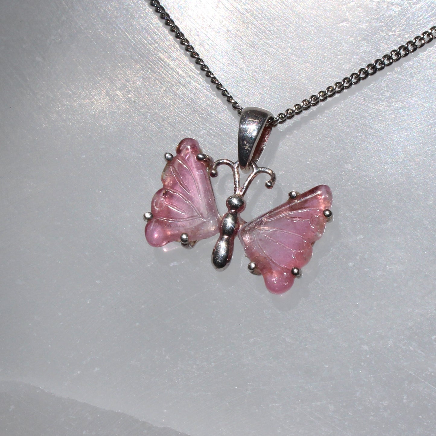 Pink Tourmaline Sterling silver pendant
