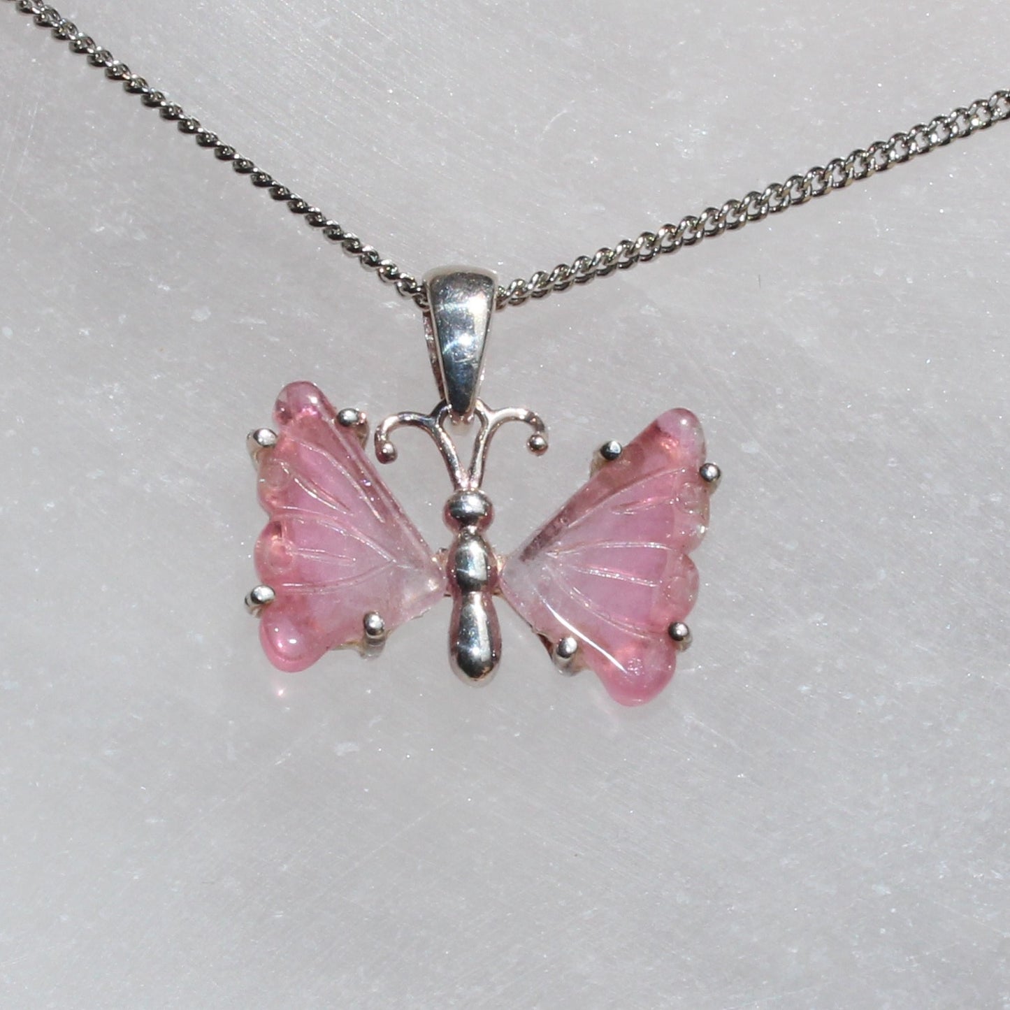 Pink Tourmaline Sterling silver pendant