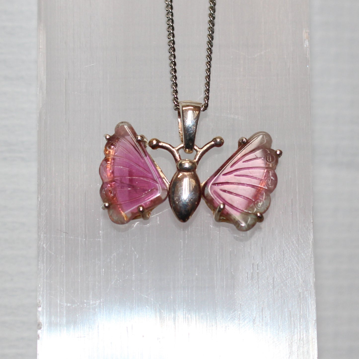 Pink Tourmaline Sterling silver pendant