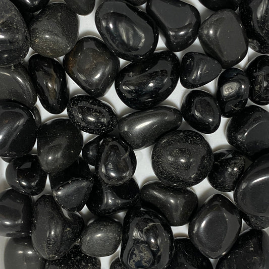 Tumbled Black Agate