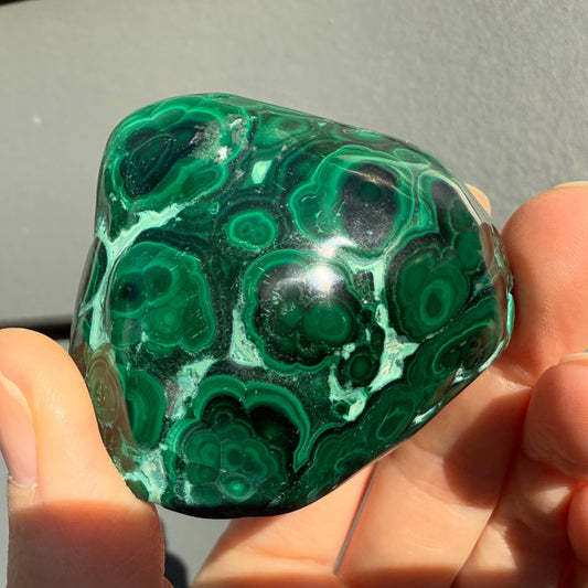 Malachite and Chrysocolla hand polished