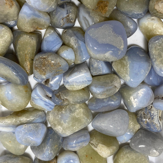 Tumbled Blue Lace agate