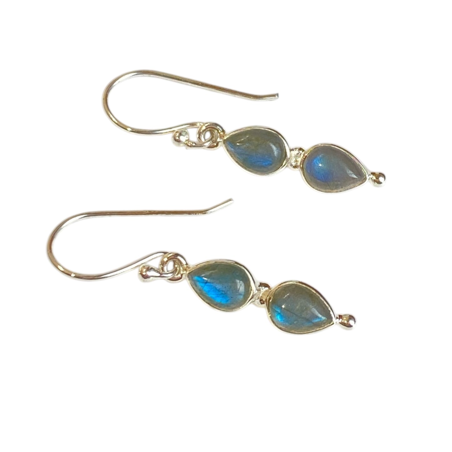 Labradorite sterling silver earring blue fire