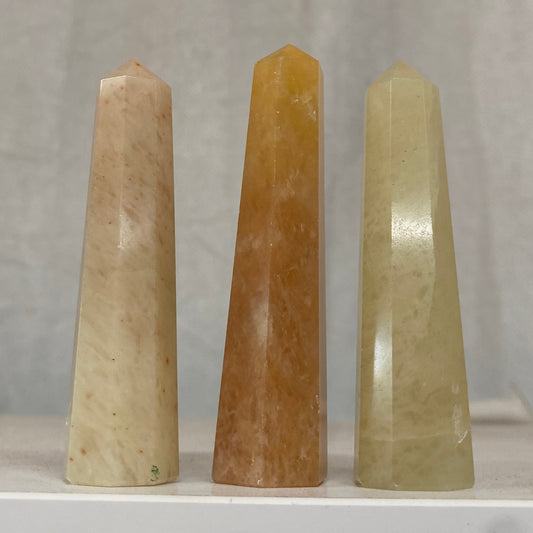 Peach Agate towers x3