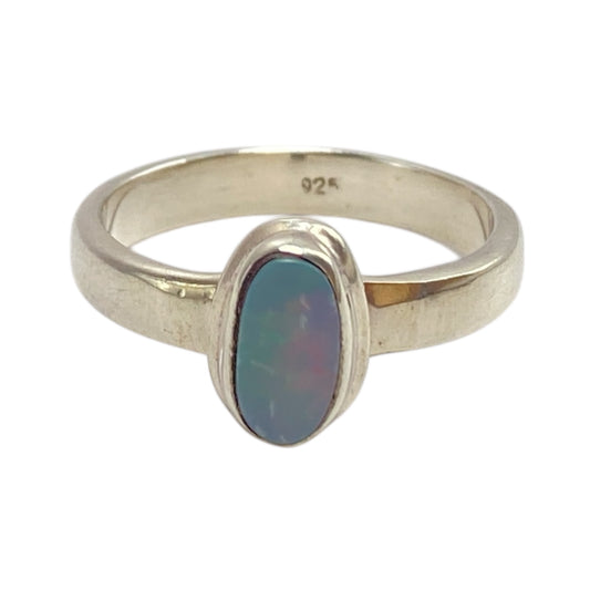 Australian boulder ring size 6 sterling silver