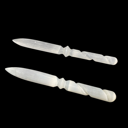 Selenite knife 20cm twist