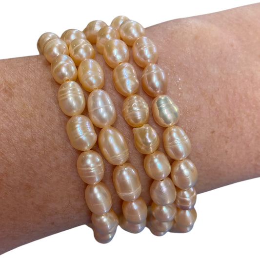 pearl apricot bracelet