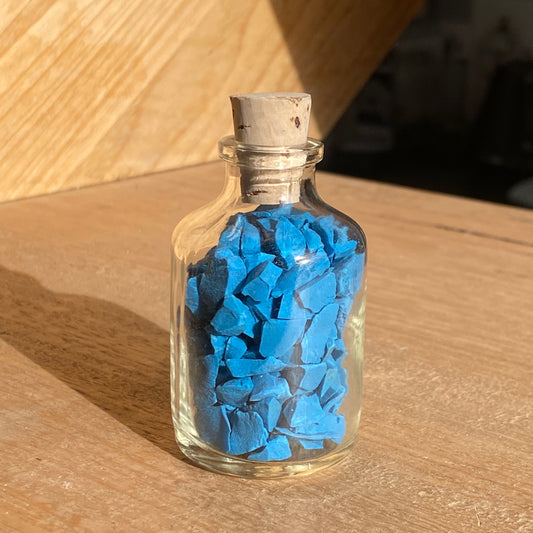 Gemstone chip glass bottles