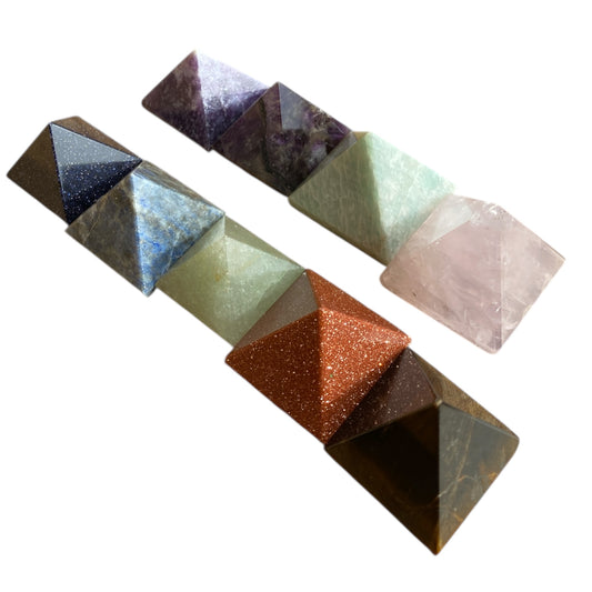 9 mini pyramids