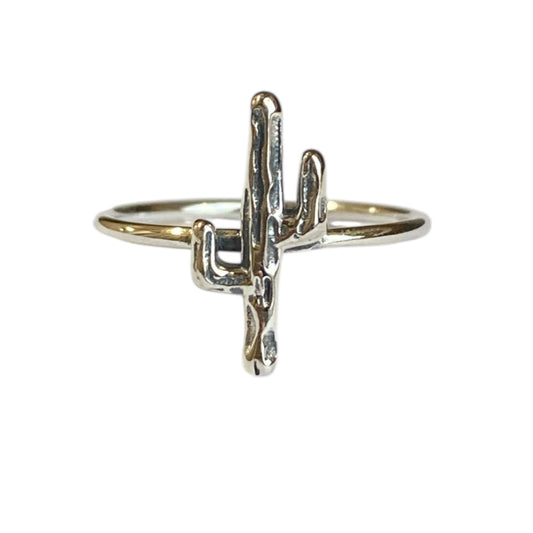 Silver ring : cactus