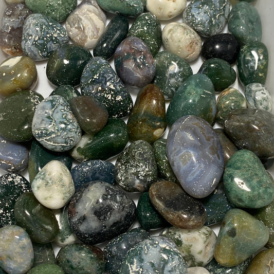 Tumbled Moss agate