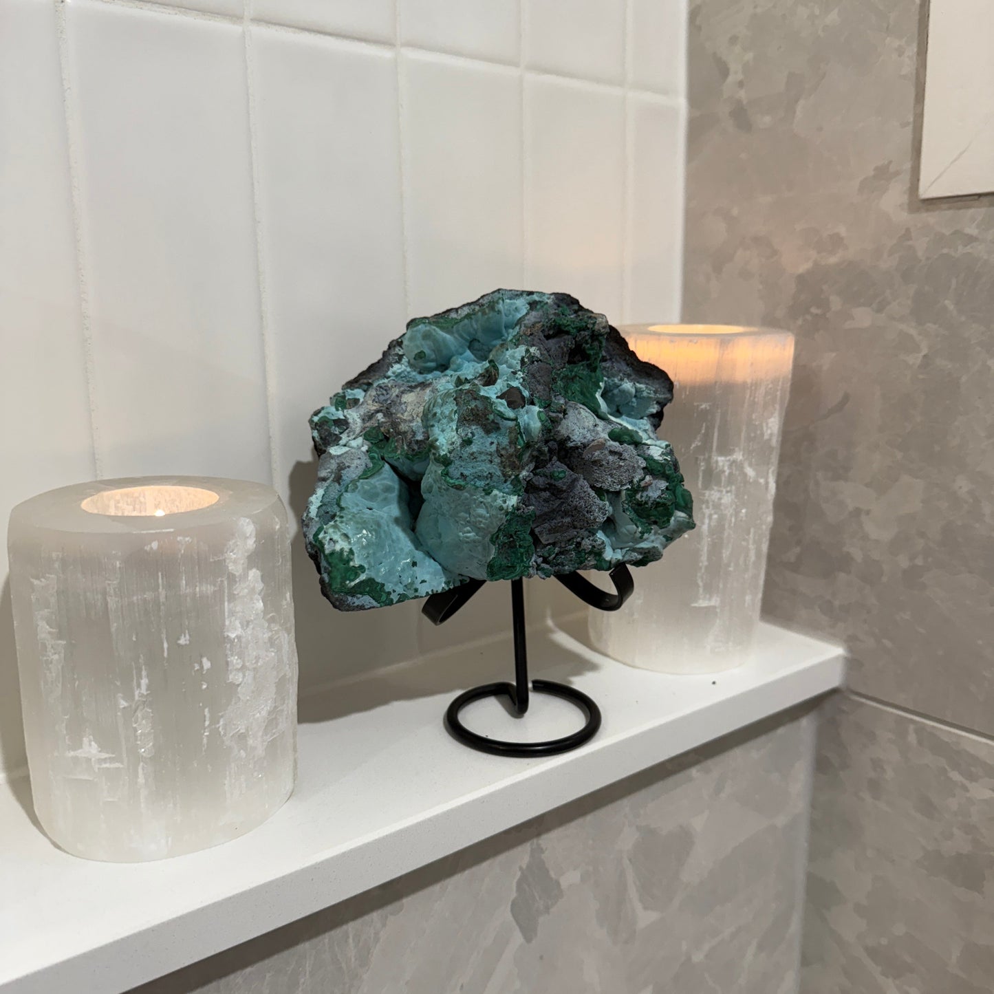Large Chrysocolla and malachite specimen