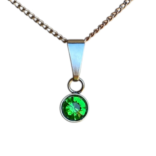 Crystal pendants  6mm stainless steel packs of 10