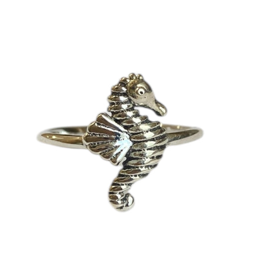 Silver ring : Sea horse