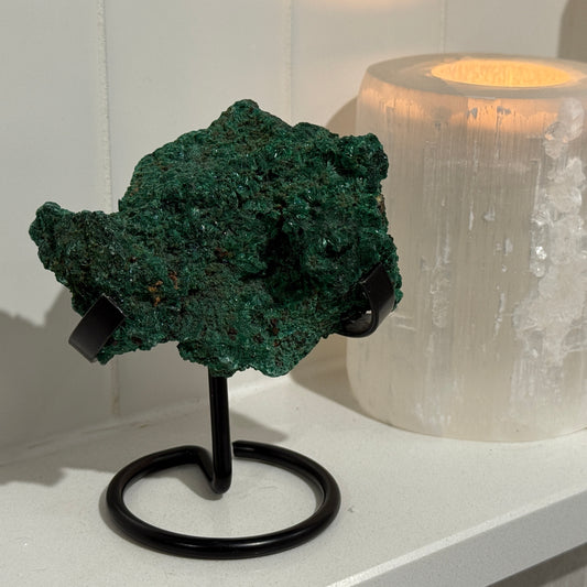 Silky Malachite Crystaline