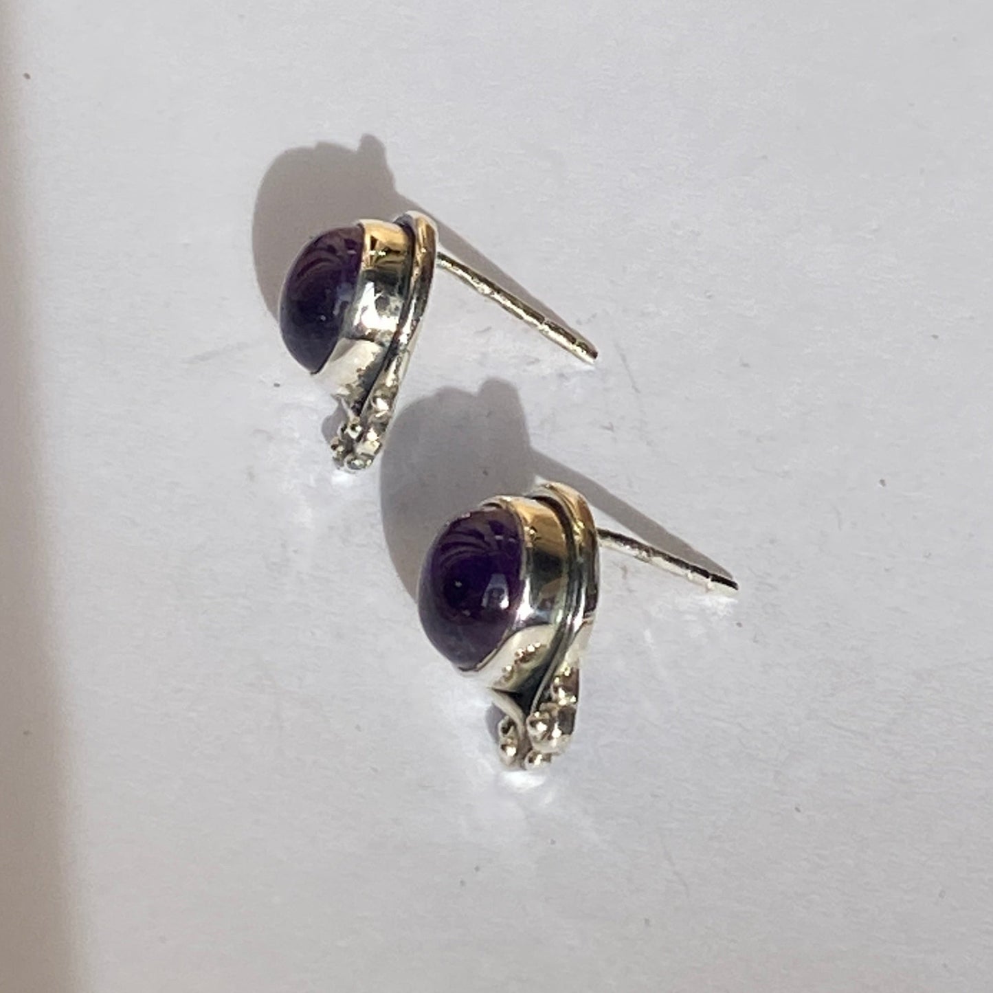 Sterling silver earrings studs multiply stones