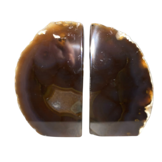 Brown Agate book ends