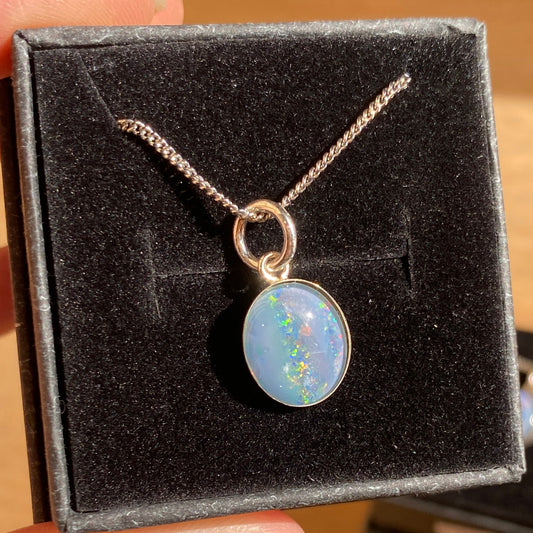 4 X Australian Opal 10 x12mm pendants