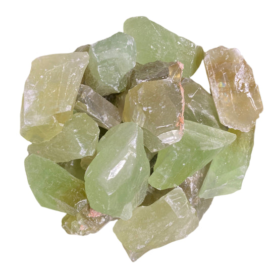 Green calcite rough $50 kilo