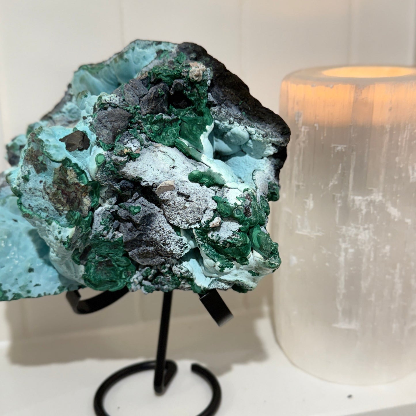Large Chrysocolla and malachite specimen