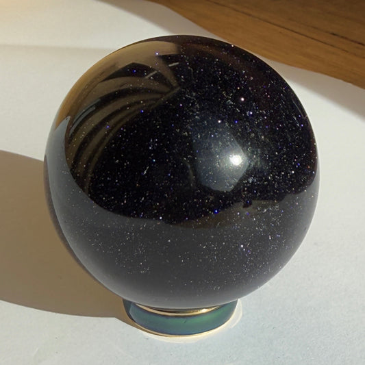 Gold stone blue sphere
