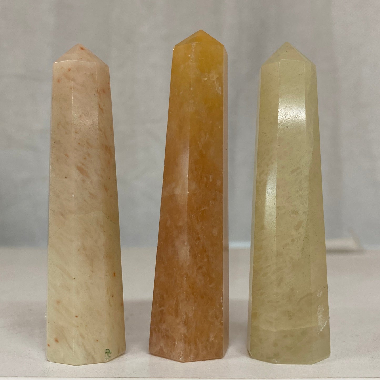 Peach Agate towers x3
