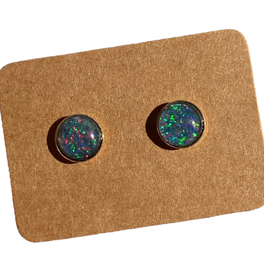Australian opal 6mm sterling silver gold plated studs (Copy)