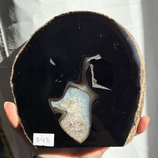 agate geode brown