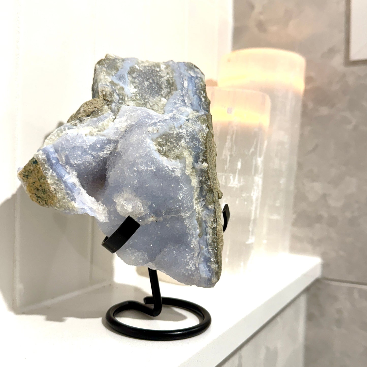 Blue lace agate druzy 1 kilo