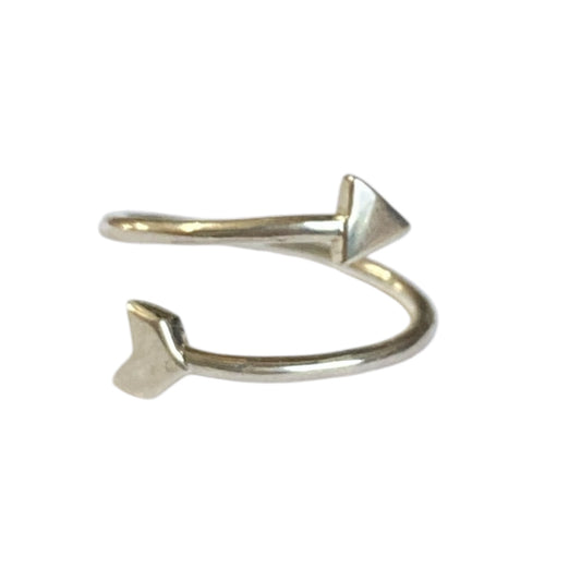 Silver ring adjustable : Arrow