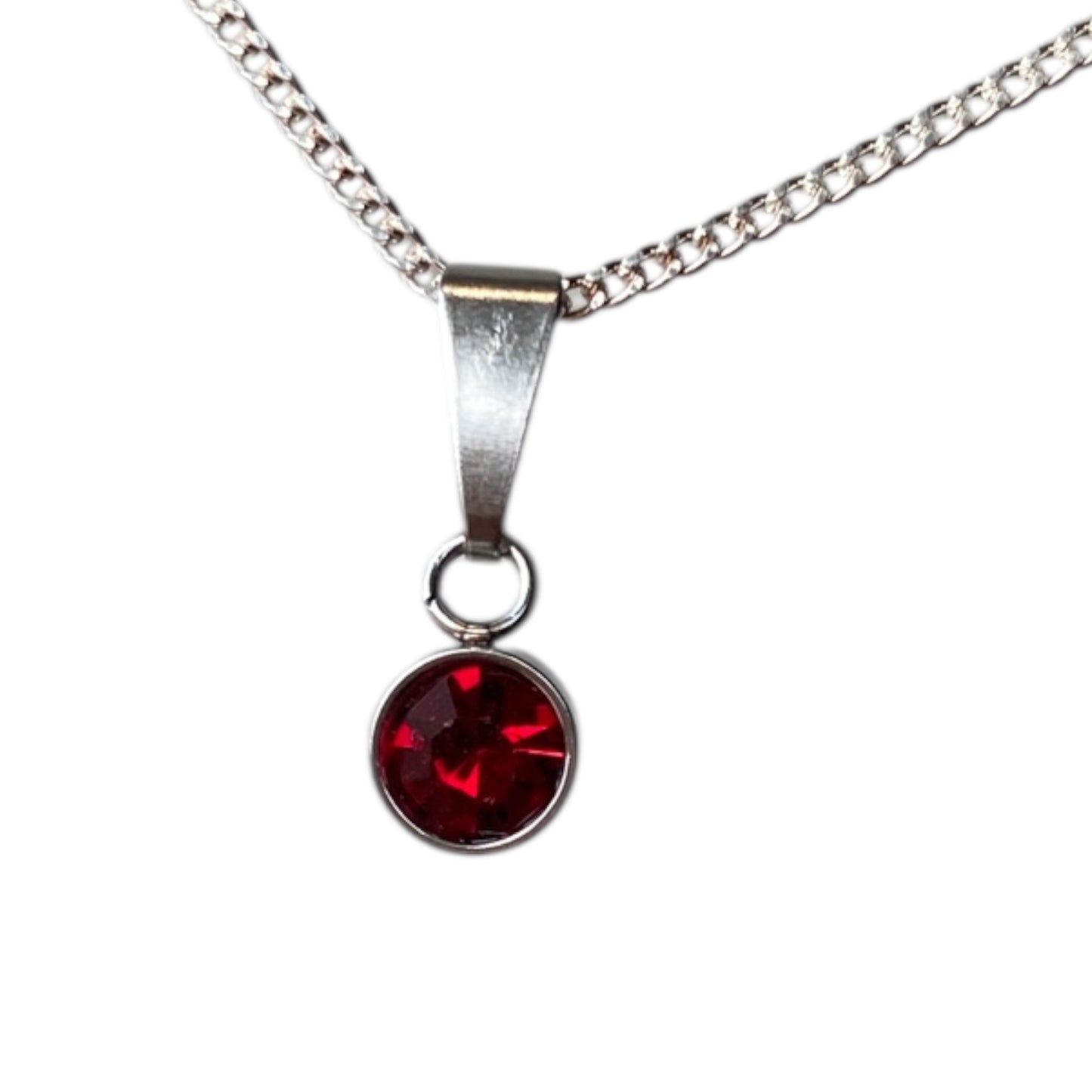 Crystal pendants  6mm stainless steel packs of 10