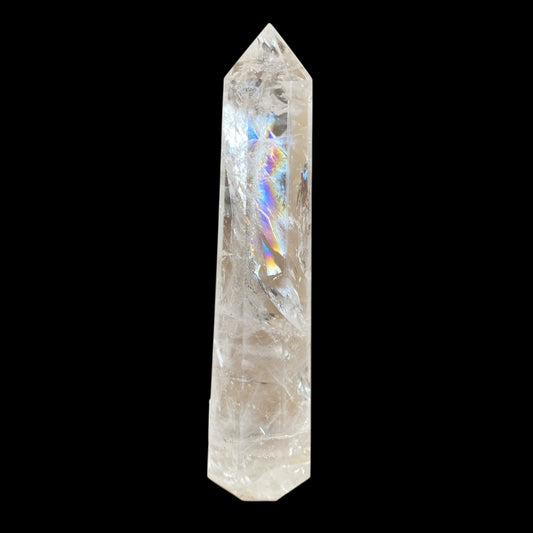 Clear Quartz rainbow inclusions tower 11cm