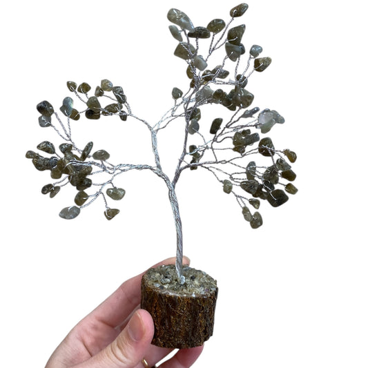 Labradorite Tree wooden base