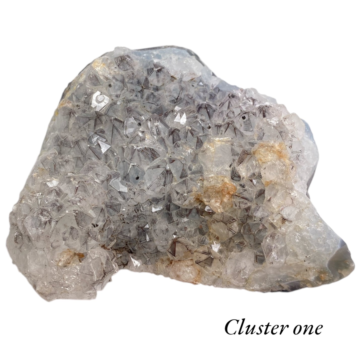 3 x amethyst clusters