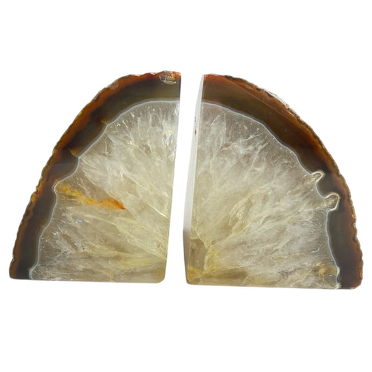 Tan Agate book ends