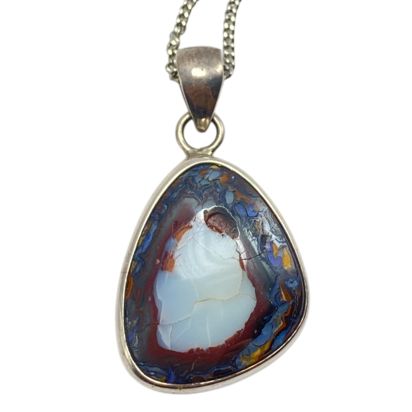 Australian bolder Opal sterling pendant