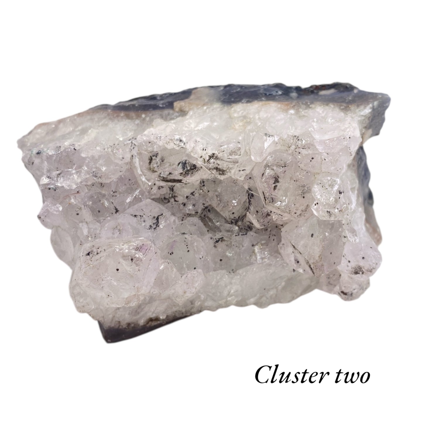 3 x amethyst clusters