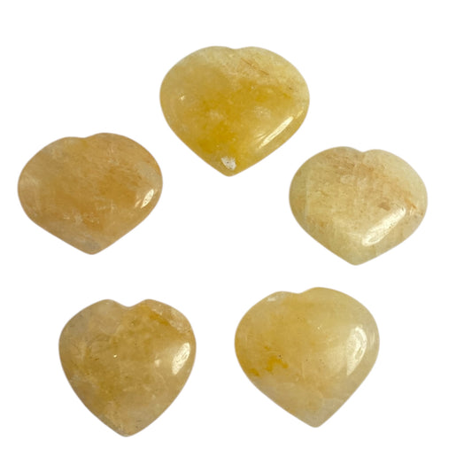 golden quartz small hearts pack of 5