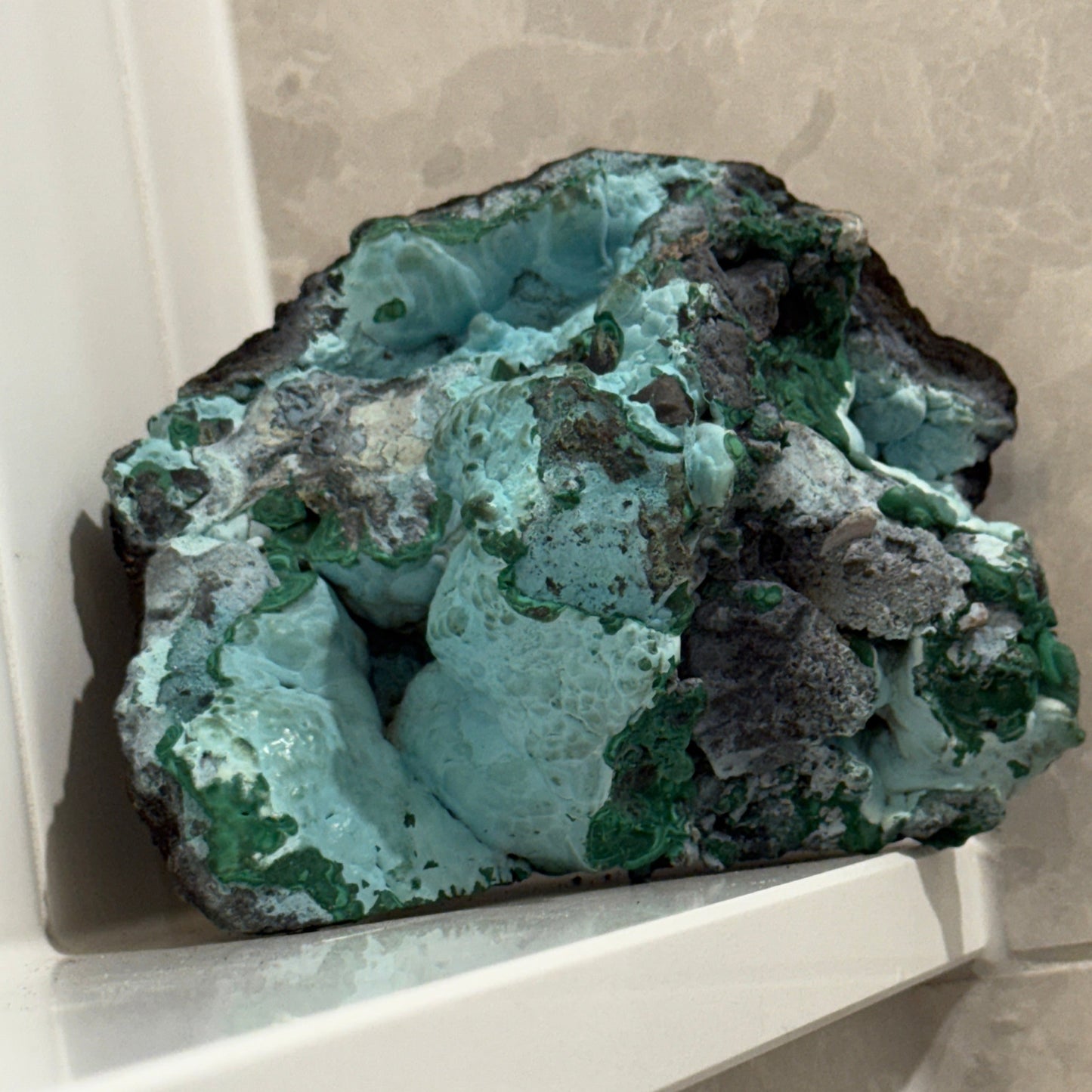 Large Chrysocolla and malachite specimen