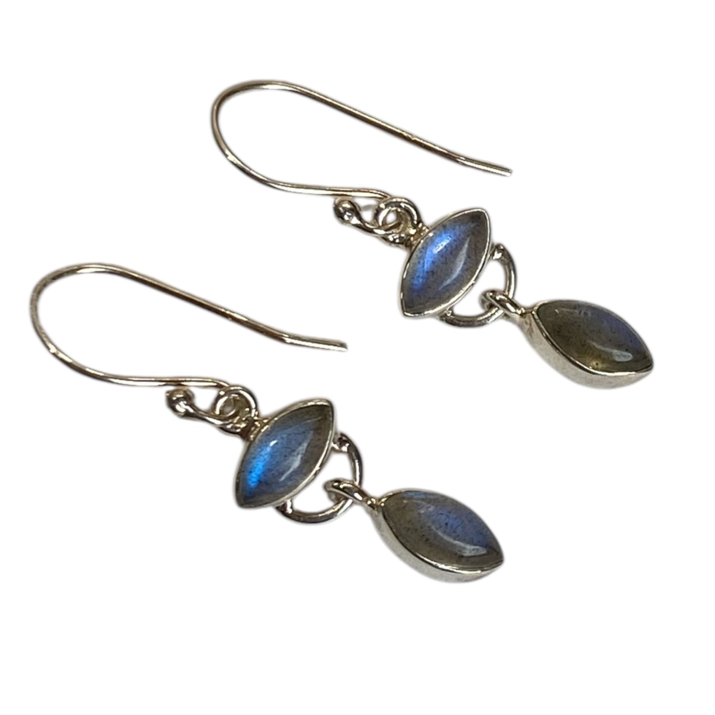 Labradorite sterling silver earring blue fire