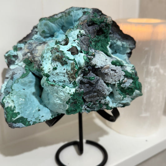 Large Chrysocolla and malachite specimen