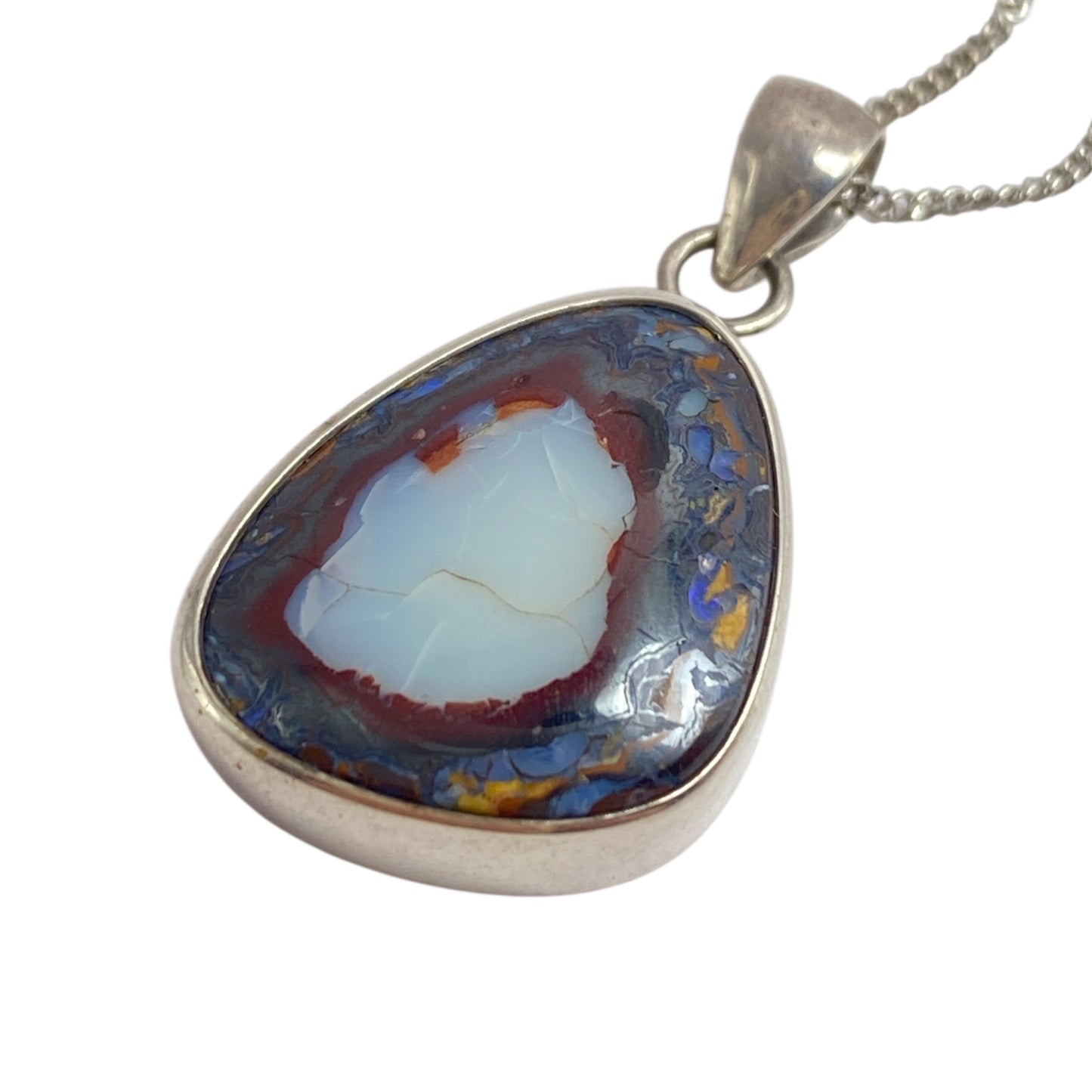 Australian bolder Opal sterling pendant