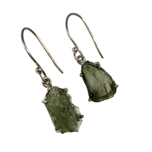 Moldavite earrings