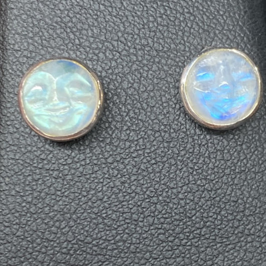 Moonstone studs "Goddess" studs