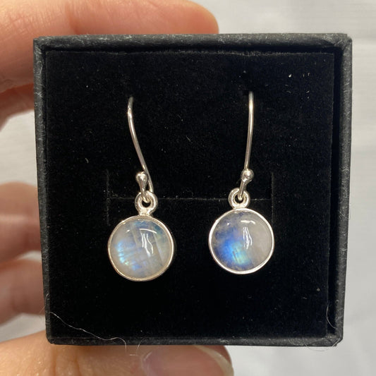 Moonstone drop earrings 10mm