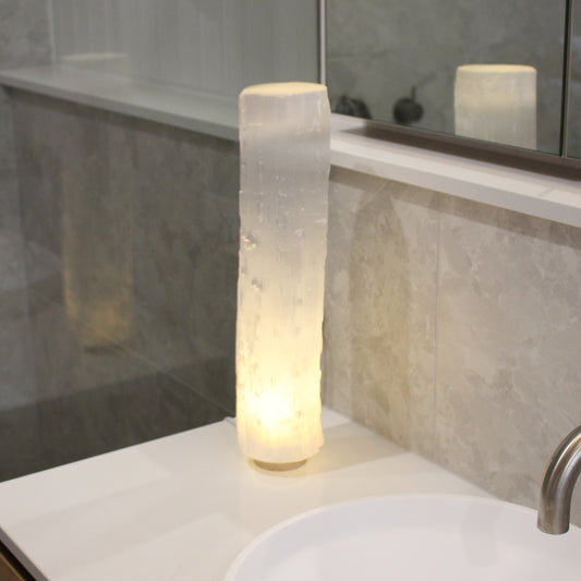 40cm Cylinder lamp selenite