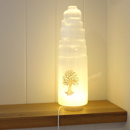 30cm tree lamp Selenite